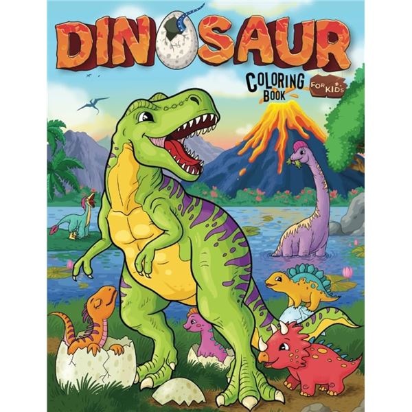 PAPERBACK-DINOSAUR COLORING BOOK