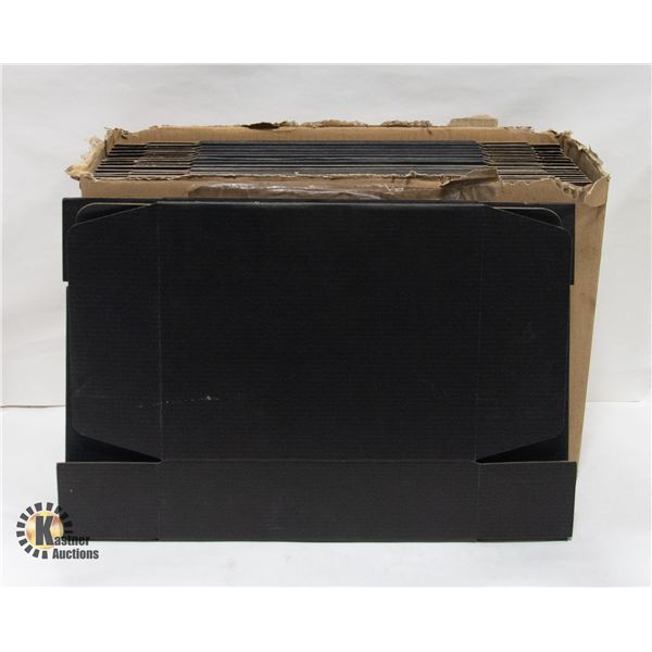BOX OF 15 BLACK FOLDERS