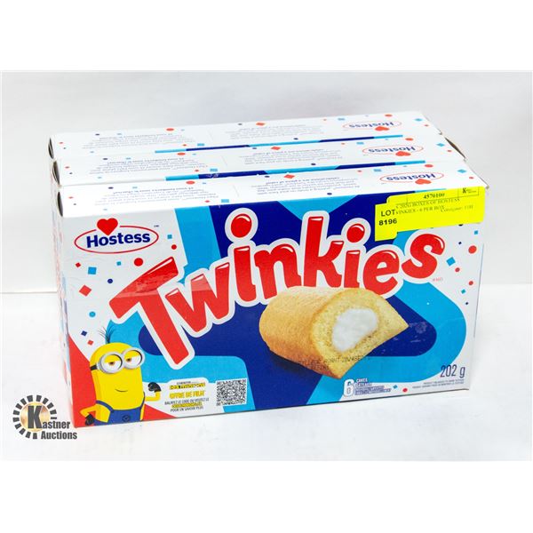 3 X 202G BOXES OF HOSTESS TWINKIES - 6 PER BOX
