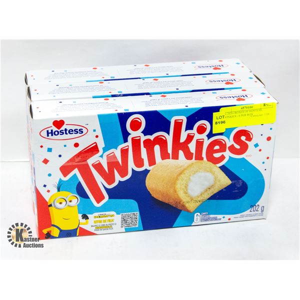 3 X 202G BOXES OF HOSTESS TWINKIES - 6 PER BOX