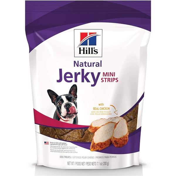 NEW 2 X 200G HILLS JERKY MINI STRIPS DOG TREATS