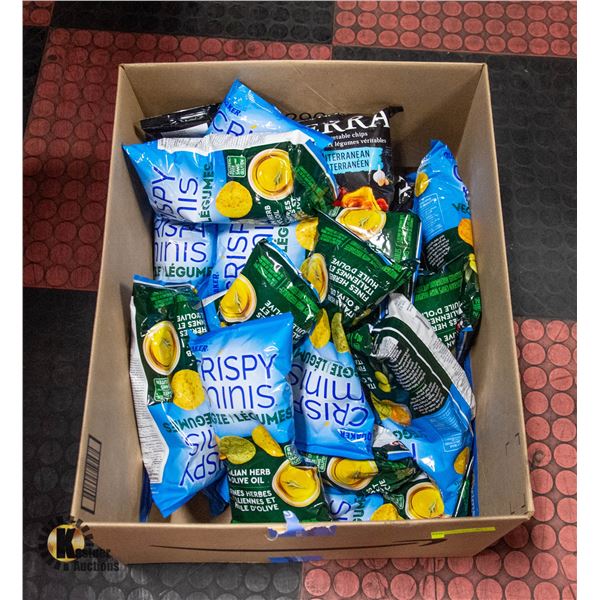 BOX OF ASSORTED CHIPS
