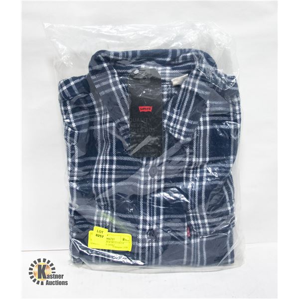 NEW LEVIS LARGE BUTTON UP STRIPPED BLUE SHIRT