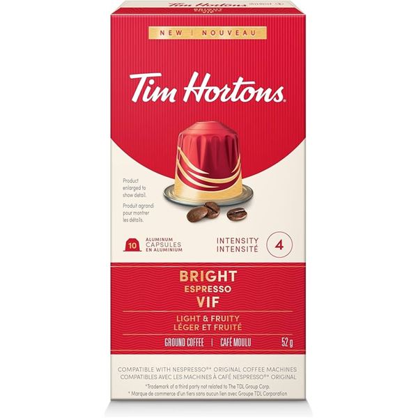 NEW 3X 52G TIM HORTANS ESPRESSO