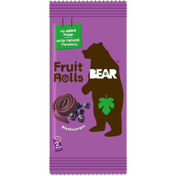 BOX OF 12 BEAR BLACKCURRANT FRUIT ROLLS