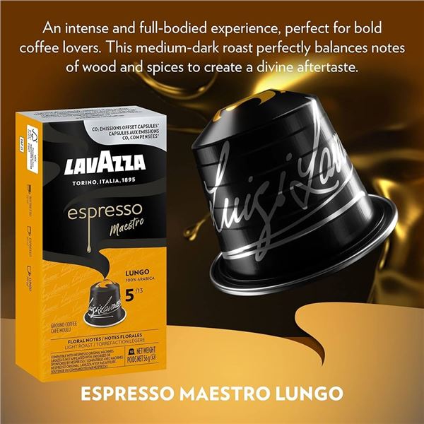 NEW 2 X 56G LAVAZZA ESPRESSO LUNGO GROUND COFFEE