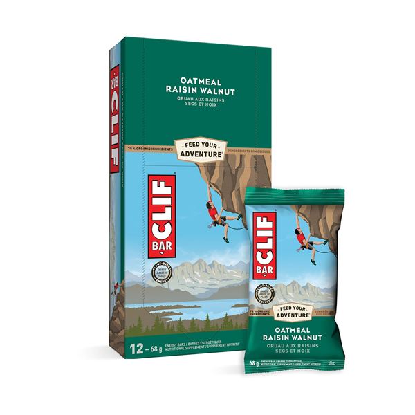 NEW 12 X 68G CLIF BAR OATMEAL RAISIN WALNUT