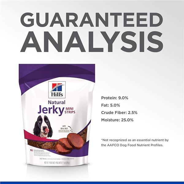 NEW 2X200G HILLS NATURAL JERKY MINI STRIPS