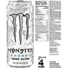 Image 1 : NEW 4 X 473 ML MONSTER ENERGY ZERO ULTRA
