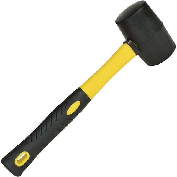 RUBBER MALLET HAMMER 16 OZ BLACK