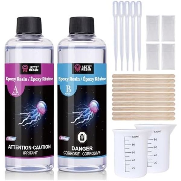 NEW 2X840ML LETS RESIN EPOXY RESIN