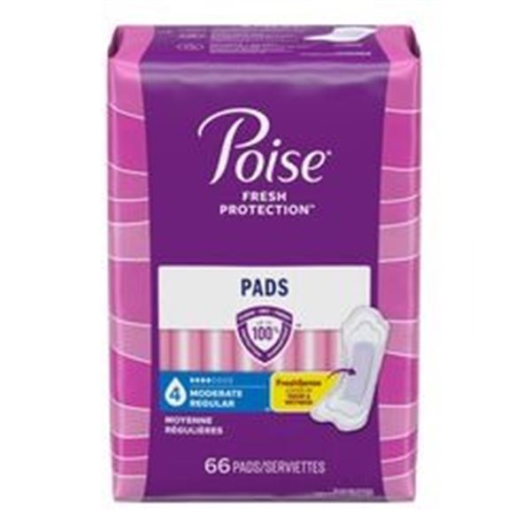 NEW 66 PADS POISE FRESH PROTECTION