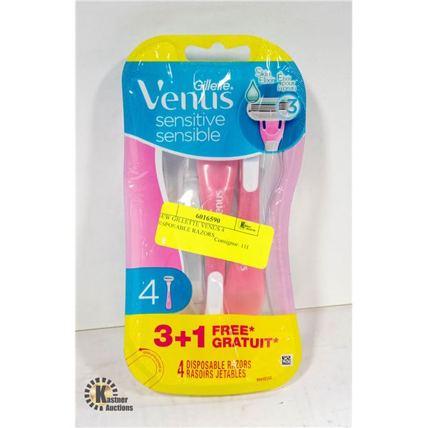 NEW GILLETTE VENUS 4 DISPOSABLE RAZORS