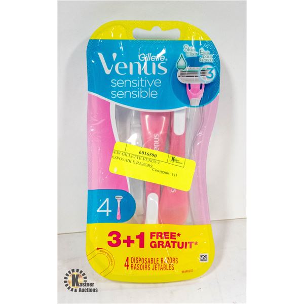 NEW GILLETTE VENUS 4 DISPOSABLE RAZORS