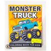 Image 1 : PAPERBACK-MONSTER TRUCK COLORING BOOK FOR KIDS