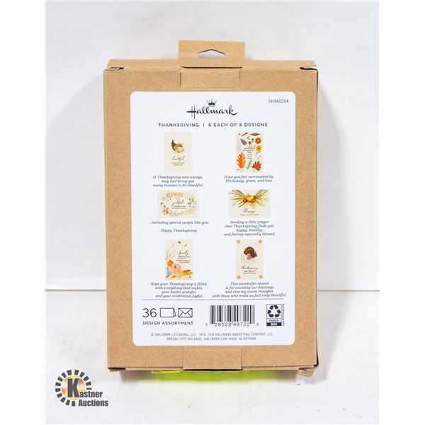 BRAND NEW HALLMARK THANKSGIVING CARD SET 6 DESIGNS