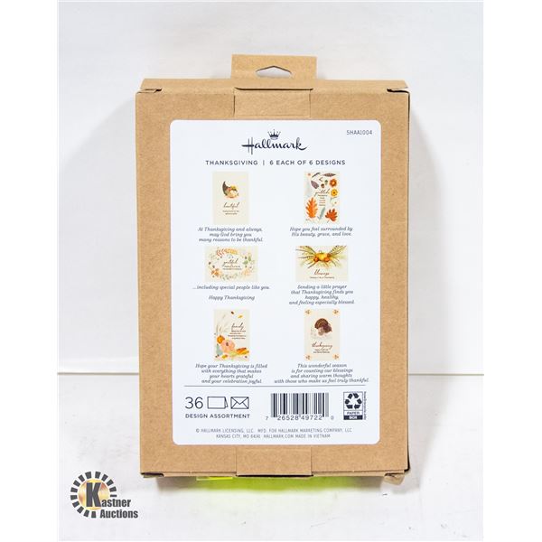 BRAND NEW HALLMARK THANKSGIVING CARD SET 6 DESIGNS