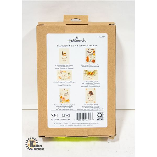 BRAND NEW HALLMARK THANKSGIVING CARD SET 6 DESIGNS