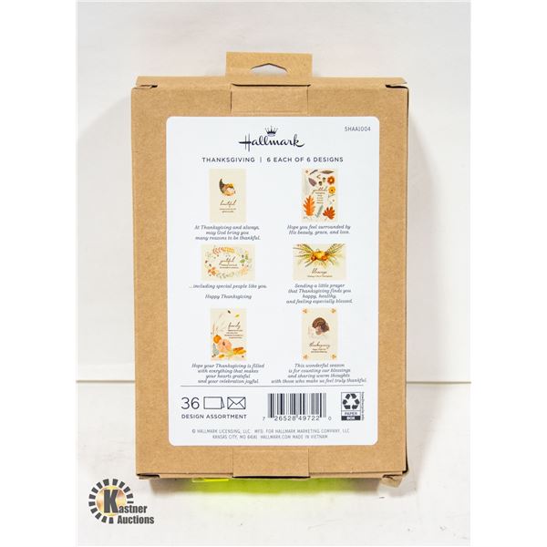 BRAND NEW HALLMARK THANKSGIVING CARD SET 6 DESIGNS