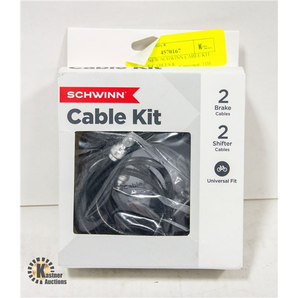 BRAND NEW SCHWINN CABLE KIT - 2 BRAKE CABLES &
