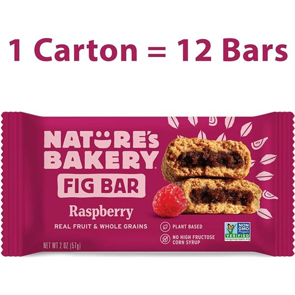 2 X 340G NATURES BAKERY FIG BAR RASPBERRY