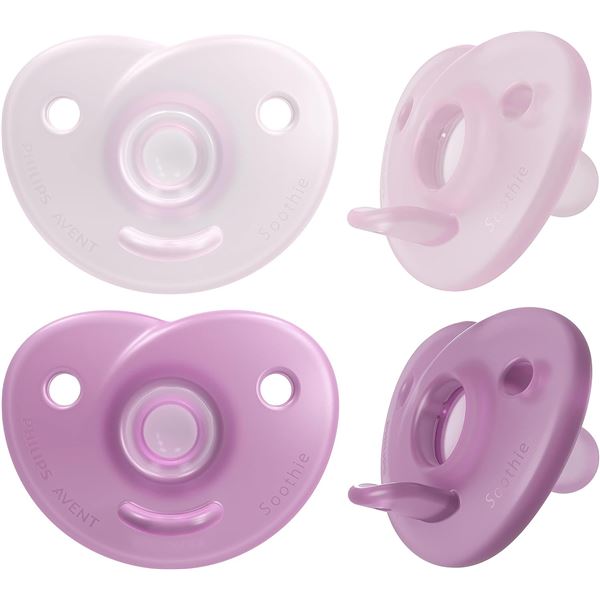 4  NEW PHILIPS ADVENT PACIFIER SOOTHIE HEART