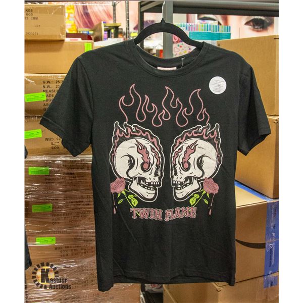 BRAND NEW THE PINK CLOSET SZ  L SKULL AND FLAMES