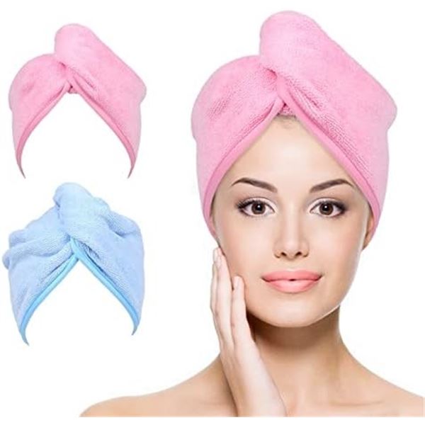 NEW YOULERTEX MICRO FIBER HAIR TURBAN 2 PACK