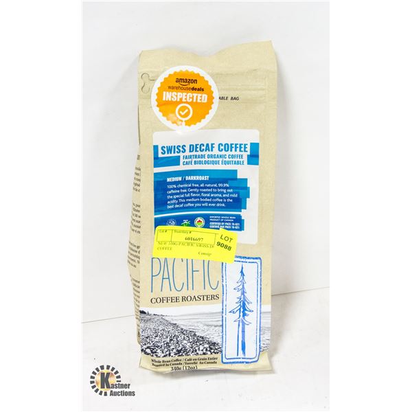 NEW 340G PACIFIC SWISS DECAF COFFEE