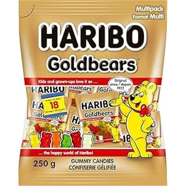 250G HARIBO GOLDBEARS GUMMY CANDIES