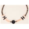 Image 2 : Heishi Shell, Wood and Silver Fetish Necklace [189167]