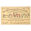 Image 1 : Ut. International Telegraph Co. Transmit Pass, 1880, Rare [188406]