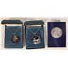 Image 1 : Sterling Silver Space Medals Franklin Mint (3) [189598]