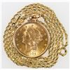 Image 1 : U. S. Liberty Head $20  Gold Piece Necklace 1904-S [189666]