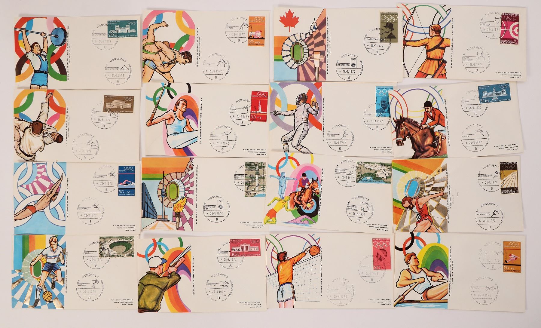 Munich 1972 Olympic Stamps Munich 1972 Olympic Stamps
