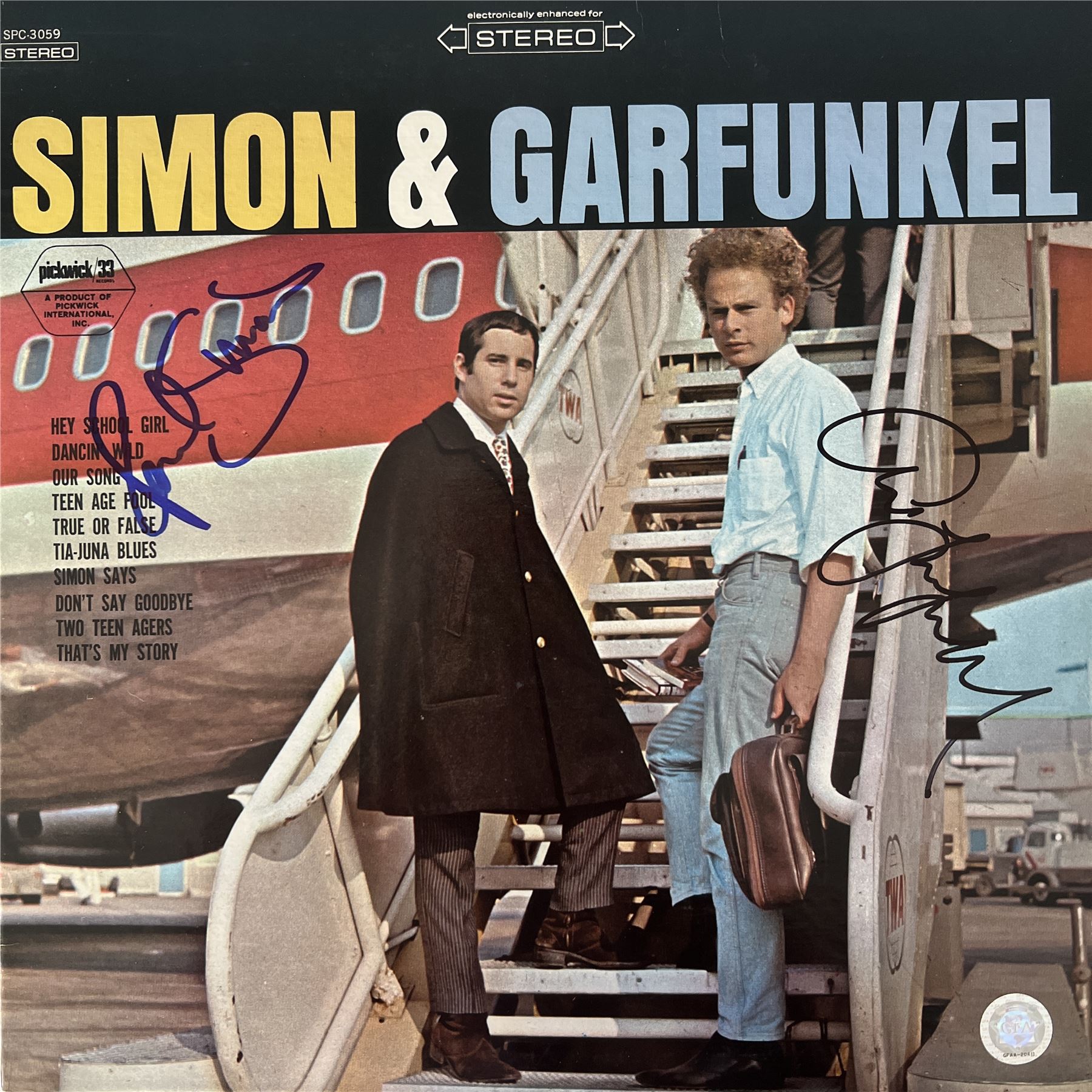 Simon Sound Simon & Garfunkel signed The Hit Sounds of Simon and Garfunkel album