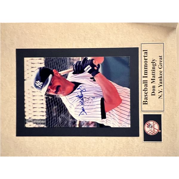Don Mattingly signed photo