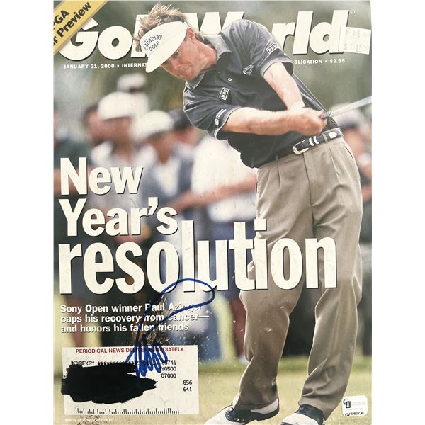 Paul Azinger signed 2000 Golf World magazine