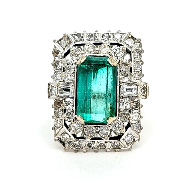 GIA Certified Columbian Emerald & Diamod Ring