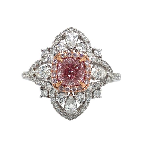 GIA Faint Pink & Colorless Diamond Ring