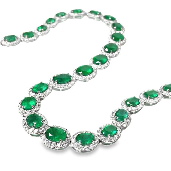 Exceptional Emerald & Diamond Necklace
