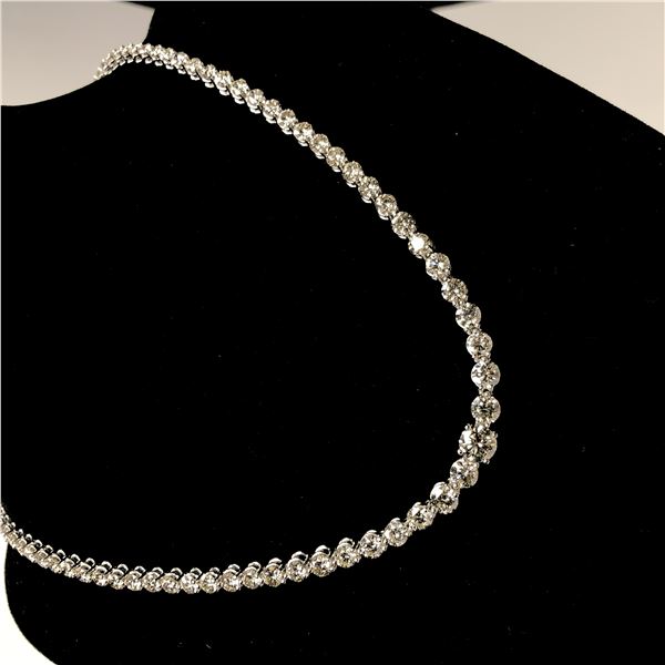 Natural Diamond Rivière Necklace 21 CTW
