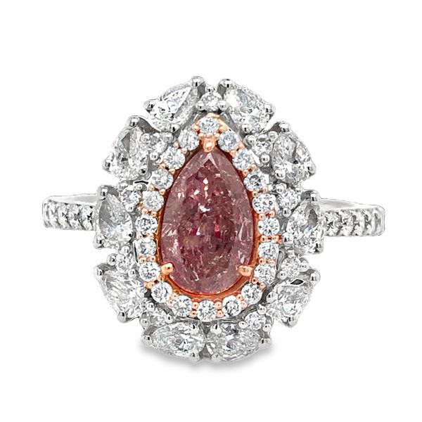 GIA Fancy Pink Diamond Ring,  Pear Shape