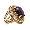 Image 3 : Yellow Gold Star Ruby Ring - 11.72 Carats