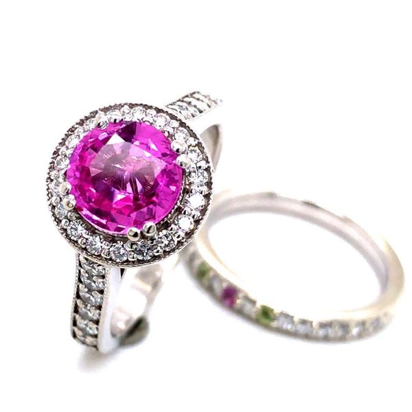 Vibrant Pink Sapphire & Diamond Ring