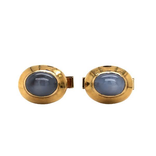 18K Star Sapphire Cufflinks