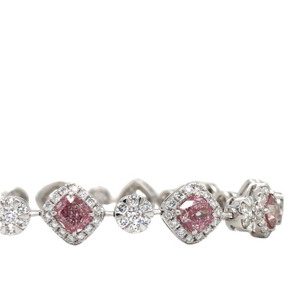 GIA Fancy Pink Diamond Bracelet