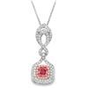 Image 1 : GIA Faint Pink & Colorless Diamond Pendant