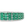 Image 2 : Exceptional Platinum Diamond & Emerald Bracelet
