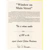Image 3 : A Signed Window On Main Street Van France Book.